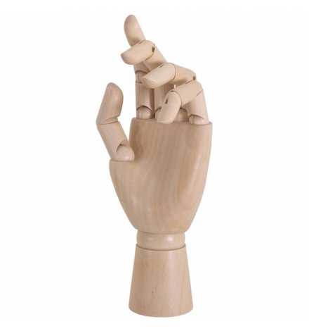 Wooden Left Hand Mannequin (12") 30cm