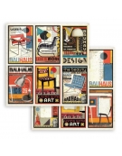 Χαρτί Scrabooking διπλής όψης "Bauhaus 6 cards" - Stamperia