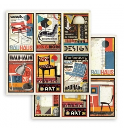 Χαρτί Scrabooking διπλής όψης "Bauhaus 6 cards" - Stamperia