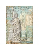 Ricepaper A4: "Sir Vagabond Aviator Statue of Liberty"