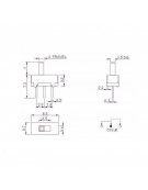 Συρόμενος διακόπτης PCB μίνι 3P ON-ON