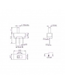 Mini Slide Switch PCB 3P ON-ON  SPDT