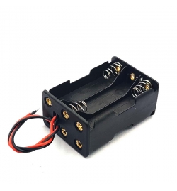 Battery Holder 6 x AA Square with wire leads