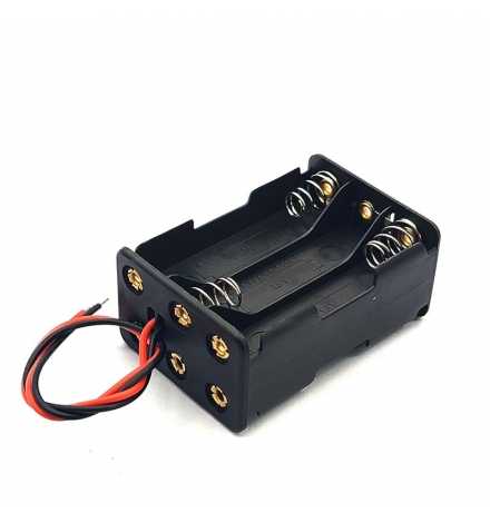Battery Holder 6 x AA Square with wire leads