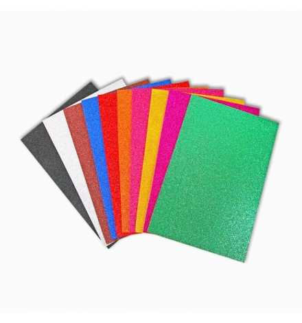 Foam sheets 2mm with Glitter 10pcs 20x30cm