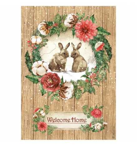 Ricepaper A4: "Welcome home bunnies"