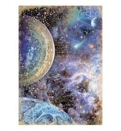 Ricepaper A4: "Cosmos Infinity Planets"