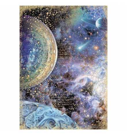 Ricepaper A4: "Cosmos Infinity Planets"
