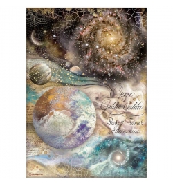 Ricepaper A4: "Cosmos Infinity Galileo"