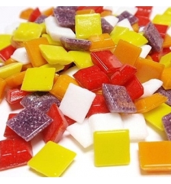 Joy Glass Mosaic 10x10mm 200gr - Fire on Ice Mix