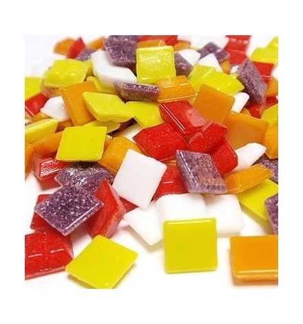 Joy Glass Mosaic 10x10mm 200gr - Fire on Ice Mix