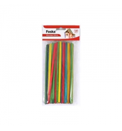 Wooden Lolly Sticks 6x190mm Colored 100pcs