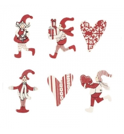 Christmas Wooden Figures Set 60pcs