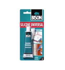 Universal silicone sealant 60ml Transparent - Bison