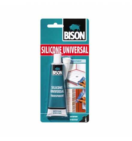 Universal silicone sealant 60ml Transparent - Bison