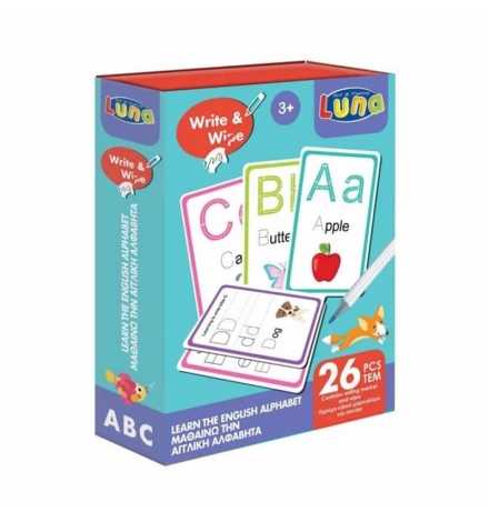 Learn the English Alphabet 26pcs Write & Erase - Luna