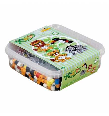 Hama Beads and pegboard in box 600pcs - Jungle