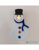 Snowman with glowing nose Set 10pcs