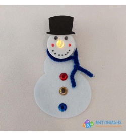 Snowman with glowing nose Set 10pcs