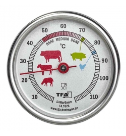 Analogue roast thermometer of stainless steel TFA