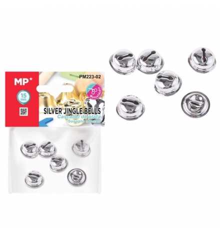 Bell 15mm 6pcs Silver