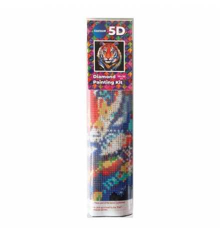 Diamond Mosaic Kit 30x30cm Τίγρης