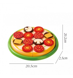 Ξύλινη πίτσα σετ 18 τεμάχια