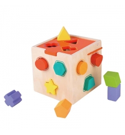 Wooden Shape Sorting Cube