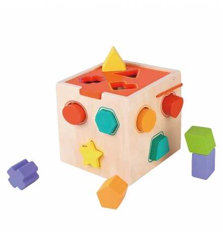 Wooden Shape Sorting Cube