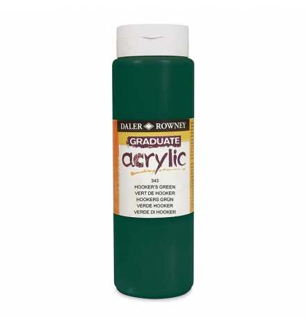 Acrylic Paint Graduate 500ml - Hookers Green