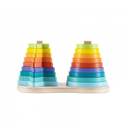 Wooden Rainbow Stacker 18pcs