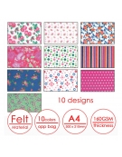 Felt Pack A4 10pcs Various Designs