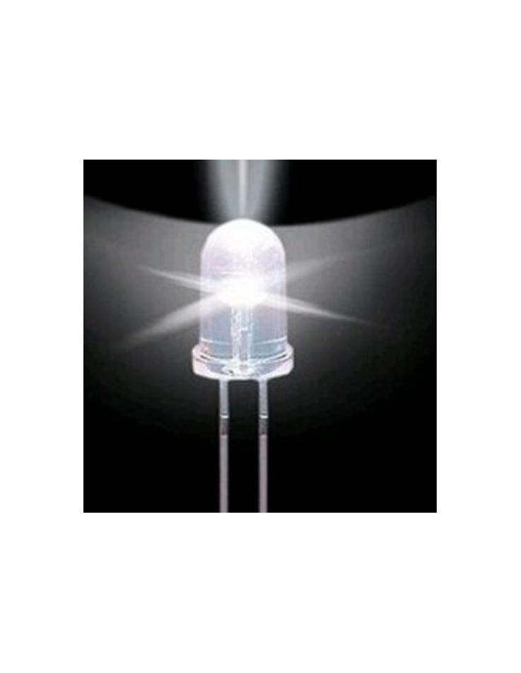 Led 5mm Clear - White (22000mcd)