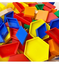 Hollow Plastic Pattern Blocks Set 250pcs