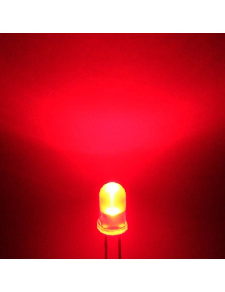 Led 5mm Fog - Κόκκινο (1000mcd)
