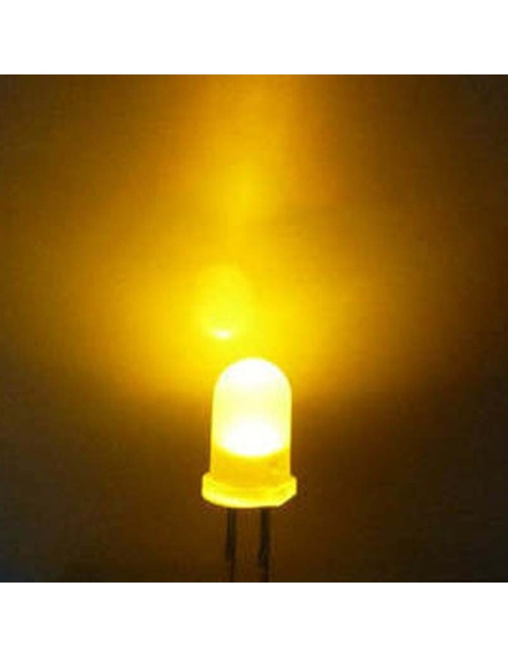 Led 5mm Fog - Κίτρινο (600mcd)
