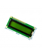 LCD Display 16x2 Yellow Green Backlight