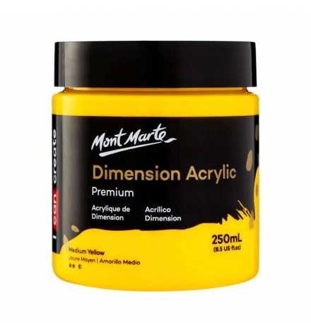 Acrylic Paint YELLOW MEDIUM 250ml