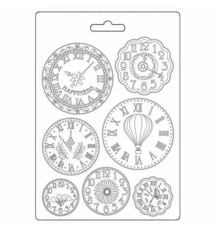 Soft Maxi Mould A5 "Create Happiness Welcome Home, clocks" - Stamperia