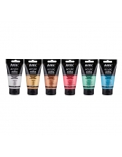 Acrylic Metallic Paints Set 6pcs x 75ml Artix