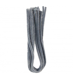 Pipe Cleaners 8mm 50cm Grey 10pcs