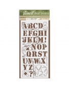 Stencil 12x25cm 0.25mm "Forest Alphabet" - Stamperia