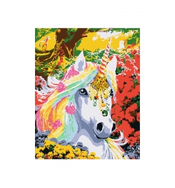 Painting by numbers & Diamond Mosaic on Canvas Set "Unicorn"