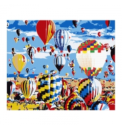 Σετ Ζωγραφικής με αριθμούς & Diamond Mosaic σετ "Air Balloon"