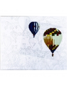 Σετ Ζωγραφικής με αριθμούς & Diamond Mosaic σετ "Air Balloon"