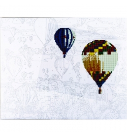 Painting by numbers & Diamond Mosaic on Canvas Set "Air Balloon"