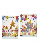Diamond Greeting Cards 13x18cm Giraffe/Elephant