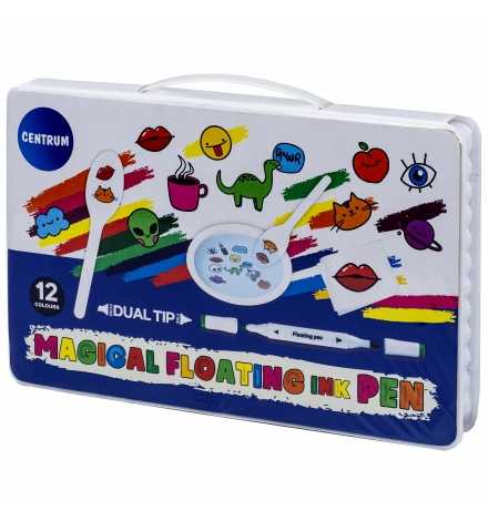 Dual-tip Magical Floating Ink Markers 12 colours