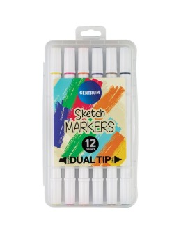 Σετ 12 Dual Tip Sketch μαρκαδόροι