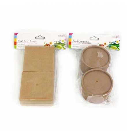 Card Boxes 8.5cm 2pcs - Round or Square